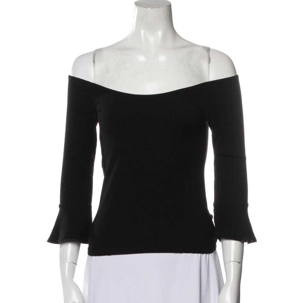 Reformation Off-The-Shoulder Three-Quarter Sleeve Top